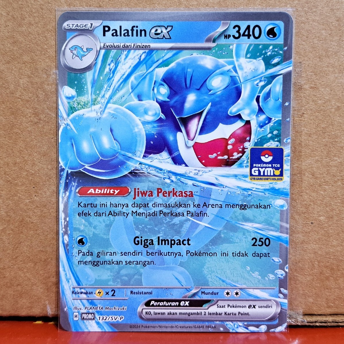 Palafin EX 132/SV-P Exclusive GYM Promo Pokemon TCG Card Indonesia