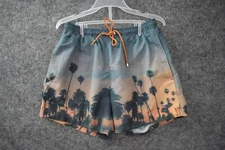 Hugo Boss Swim Trunk S 5" Inseam Lined Shorts Palms Graphic *SeeDescription