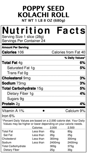 Poppy Seed Filled Kolachi Roll - Image 2 of 3