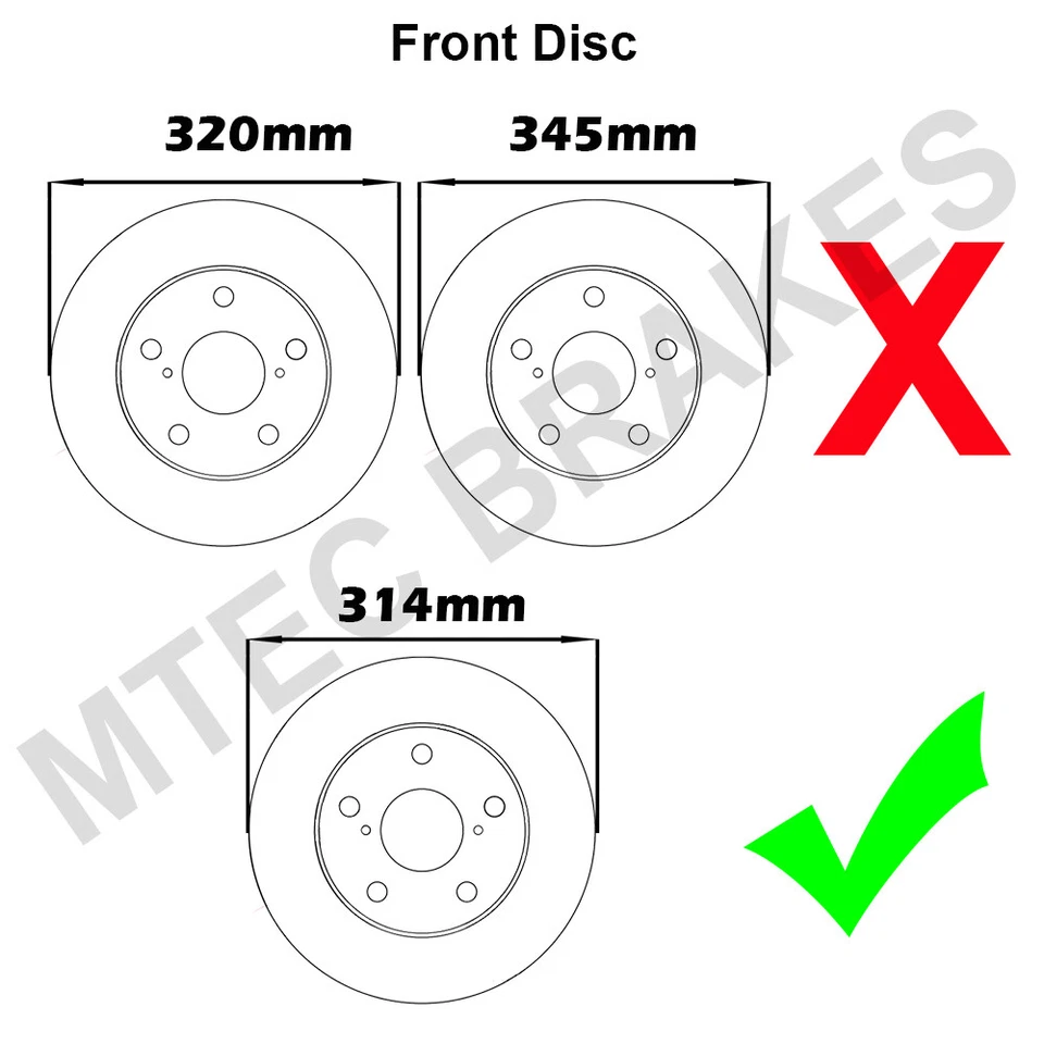 AUDI A4 B8 A5 8T 1.8-3.2 07-17 FRONT DRILLED GROOVED BRAKE DISCS MTEC PADS 314mm - Image 2 of 4