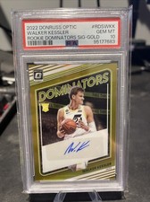 2022 DONRUSS OPTIC WALKER KESSLER ROOKIE Dominators Gold Auto /10 PSA 10 Pop 1