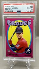Vaughn Grissom 2023 Topps TBT Throwback Thursday Pink RC 5/5 PSA Gem 10! Pop 1
