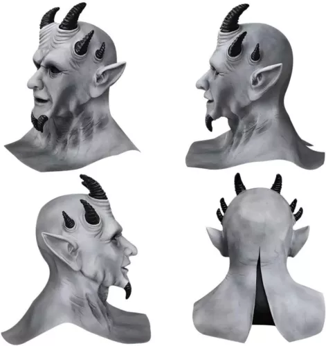 Sin of Pride Superbia Mask Devil Creepy Demon Full Head Latex Mask Halloween Cos - Picture 2 of 8