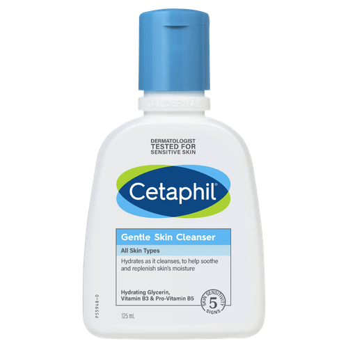 Cetaphil Gentle Skin Cleanser 125mL Sensitive Skin Soap and Fragrance Free - 第 1/2 張圖片