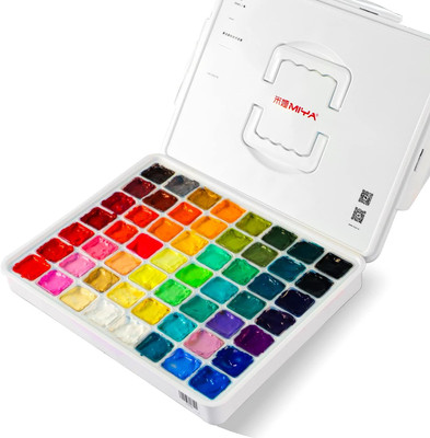 HIMI Gouache-Farben-Set, 56 Farben X 30 Ml Mit Tragbarer Tragetasche, Einzigarti