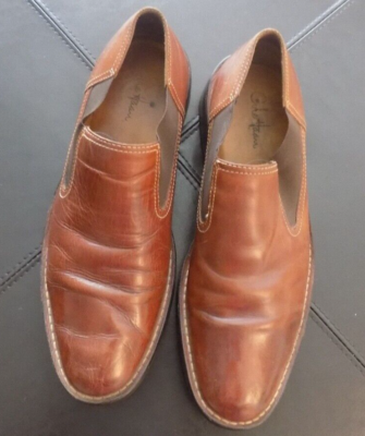 COLE HANN MENS VTG SLIP ON ALL LEATHER BROWN SHOE SIZE 10M  display picture 1