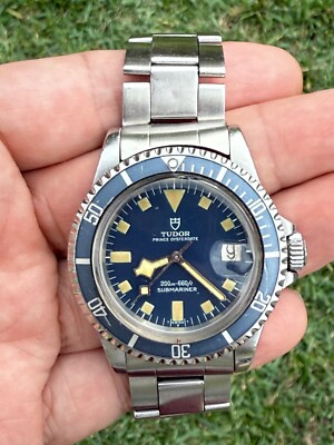 Vintage Tudor Submariner Snowflake 94110 Blue Dial Oyster Bracelet