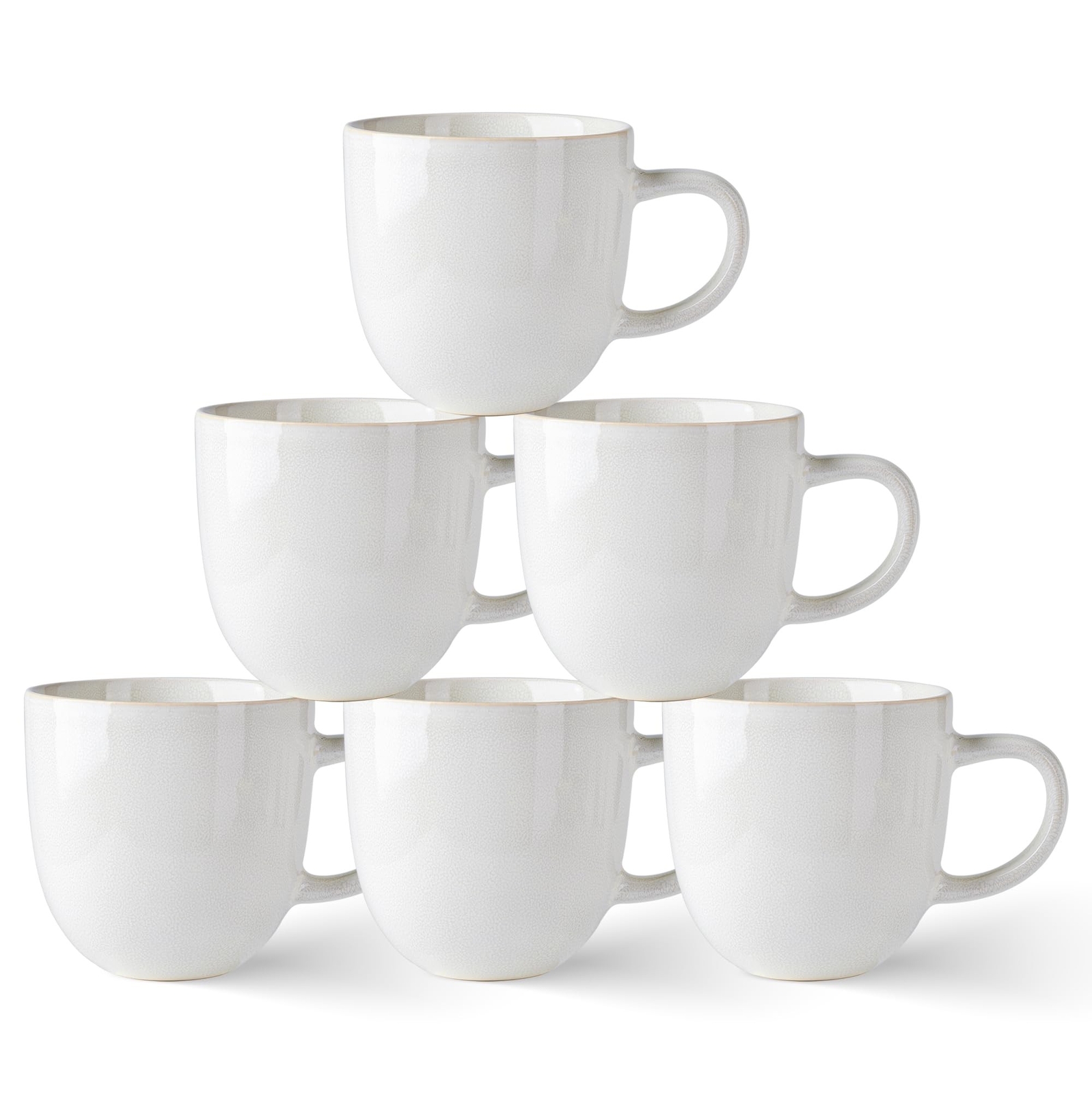 AmorArc 12oz Ceramic Coffee Mugs Set of 6 for Men Women Dads Moms