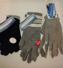 3 Pairs Winter Essentials Accessories Gloves One Size 1 Black 2 Gray