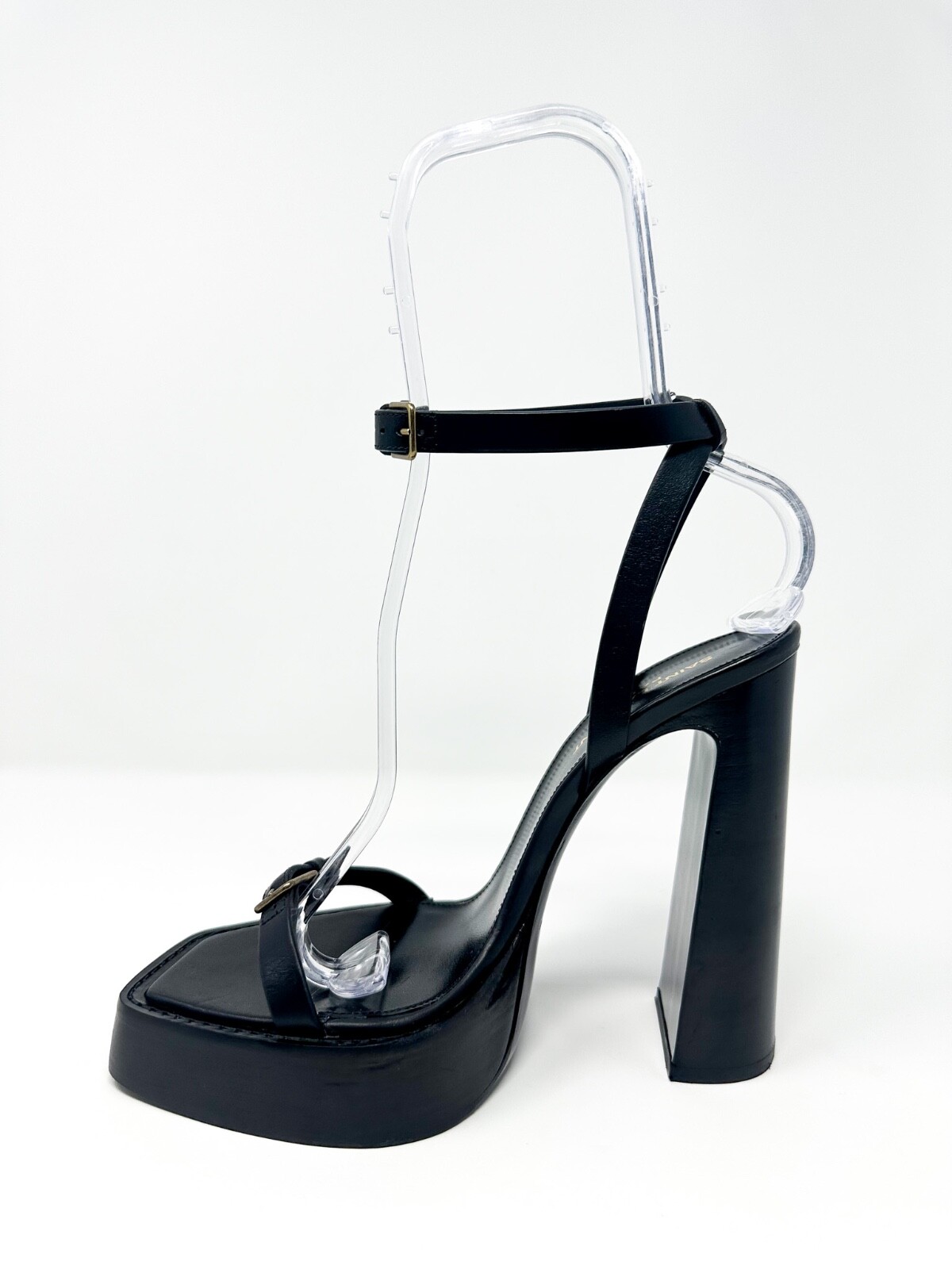 Saint Laurent YSL sandali donna platz platform neri 9 5 US 39 5 EU $1190