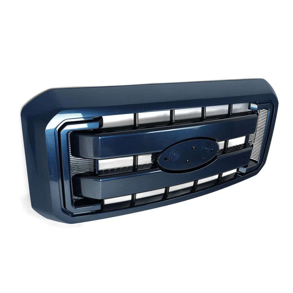 Blue Jeans Metallic Grille Grill For 2011-2016 Ford F250 F350 F450 Super Duty - Изображение 4 из 4