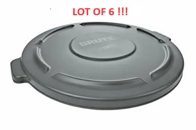 LOT OF 6 Rubbermaid Commercial BRUTE Heavy-Duty Waste/Utility Container Lid