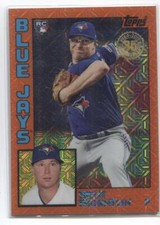 2019 Topps TRENT THORNTON RC Orange 1984 Chrome Silver Pack BLUE JAYS 25/25  #47