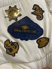 Disney Cruise Line Logo DCL Stateroom Magnet Navy & Gold Mickey Hat Set Of 5