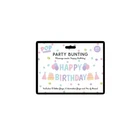 Pastel Multicolour Happy Birthday Party Bunting Celebration  Approx 4m