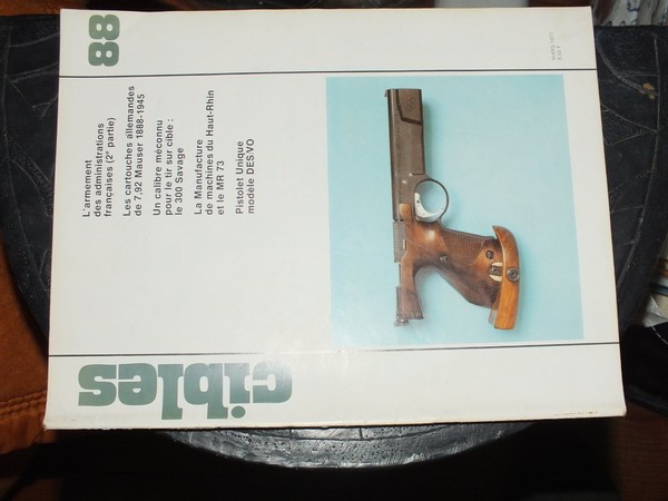 $$$ Revue Cibles N°88 7.92 Mauser  300 Savage  MR 73  DES/VO  Admins Francaises