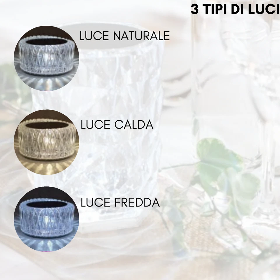 LAMPADA DA TAVOLO LED TOUCH RICARICABILE USB LUCE DIMMERABILE BAR PUB RISTORANTI - Immagine 3 di 4