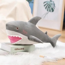 Gray Shark 16 Inch Stuffed Animal Plush Toys Toddler Dolls Kids Soft Gifts