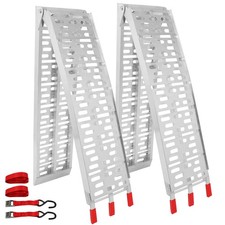 7.5 Ft Aluminum Arched Motorcycle Atv/Utv Truck Lawn Folding Loading Ramps Tool