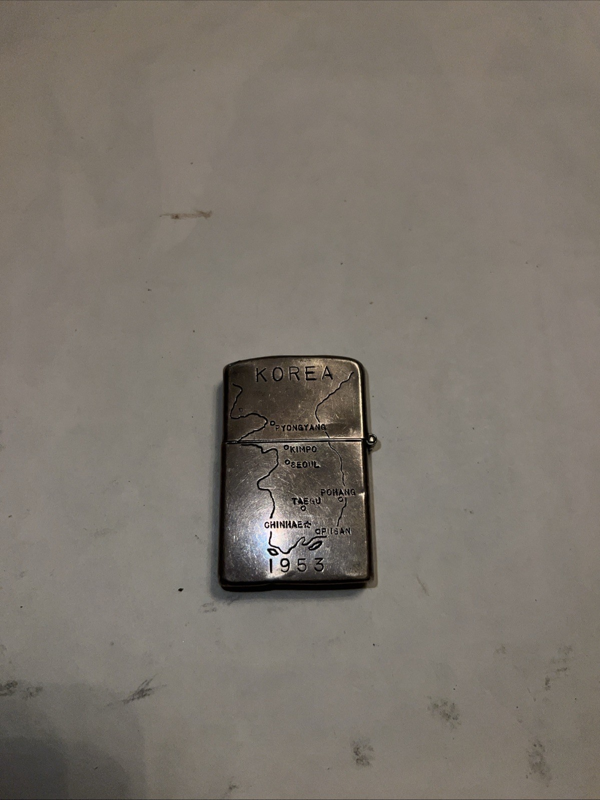Old Silver Military Lighter