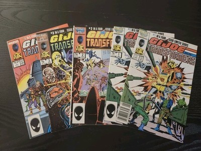 G.I. Joe and the Transformers 1-4 Complete Set Run!  Marvel Comic Books 1987