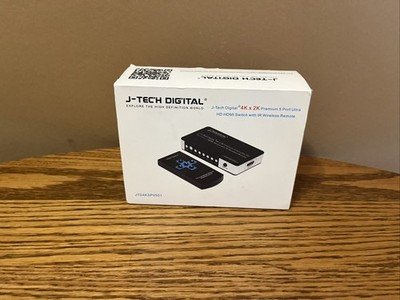 J-Tech Digital HDMI Switch 5 Port Switch Audio Extractor SPDIF New in boxJTD4KAT