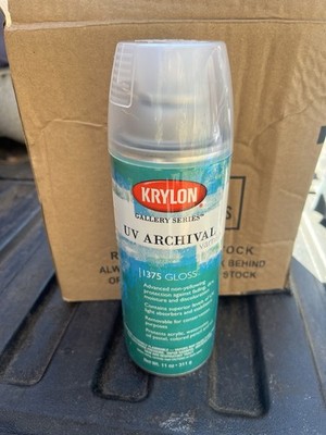 6 Krylon K01375000 UV Archival Varnish Aerosol Spray Gloss 11oz (2019 mfg)