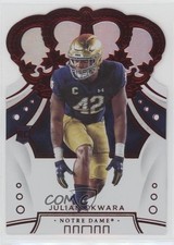 2020 Panini Chronicles Draft Picks Crown Royale Mirror Red Julian Okwara #15 fr6
