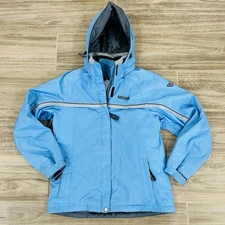 Phenix Ski Jacket US Womens size 8 Blue insulated removable hood Winter