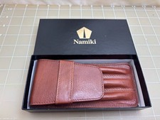 Judd's New in Box Brown Leather Namiki 3 Pen Pouch