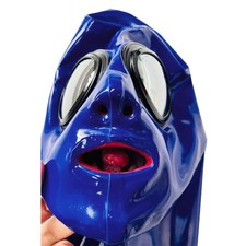 Unisex Latex Hood with Sunglasses Nasal Tube Teeth Gag Clubwear Fetish 0.4mm