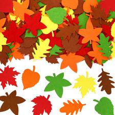 200Pcs Felt Fall Leaves Stickers