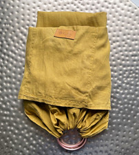 Kyte Baby Linen Ring Sling-Mustard Yellow w/Rose Gold Rings Carrier 8 to 35 lb