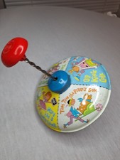 Vintage Chein Tin Litho Spinning Top Nursery Rhymes made in U.S.A. 1940’s