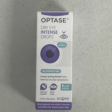 Optase Dry Eye Intense Drops 0.33 oz Brand New Free Shipping EXP 2027+