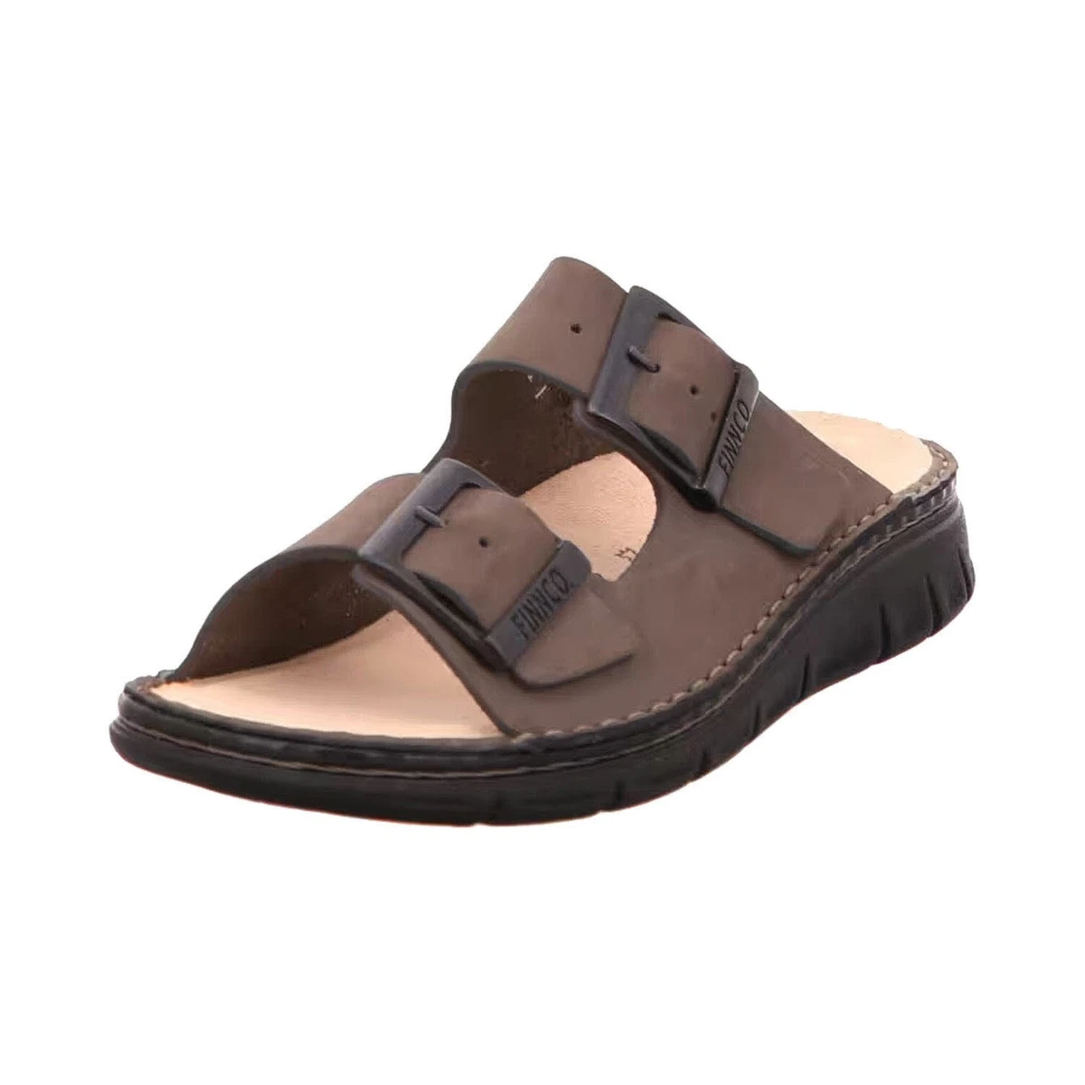 Finn Comfort Sandali Comodi Uomo/donna – Marrone (ossido), Pelle, Plantare Anatomico Intercambiabile, Made In Germany