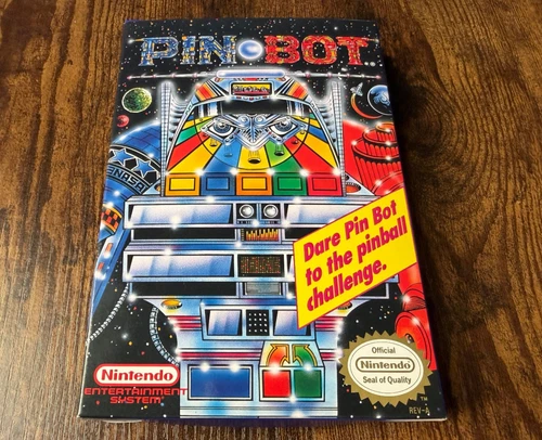 oval seal Pin-Bot complete in box nintendo nes new pinball pinbot factory MINT