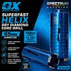 OX Tools Spectrum BX10-065 65mm Dry Diamond Core Drill Bit Superfast Helix
