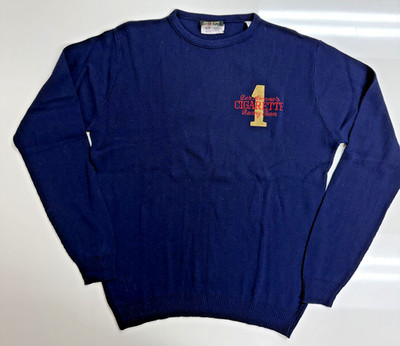 Cigarette Racing Team Don Aronow Vintage Blue Classic Crew Neck Shirt Sweater L