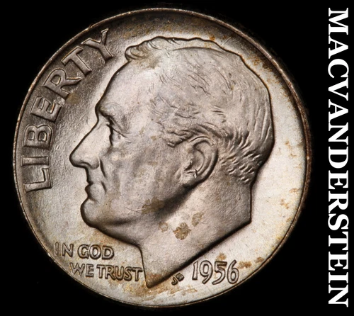 1956-D Silver Roosevelt Dime-Choice Gem BU Lustrous No Reserve #i4539