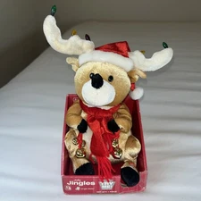 Gemmy Animated Dancing Holiday Christmas Reindeer Lights Bells Jingle Works