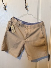 New Onward Reserve Shorts Mens 33 Performance Flat Khaki Chino Golf 8  inseam