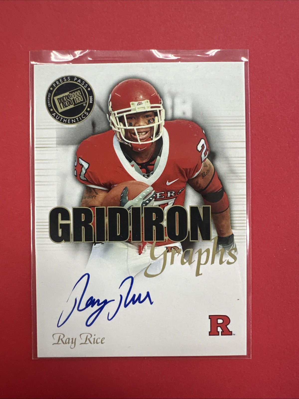 Ray Rice Press Pass Se Gridiron Graphs #GGRR Base