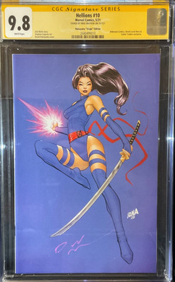 Hellions #10 Virgin Variant Exclusive Signed DAVID NAKAYAMA CGC SS 9.8 Psylocke