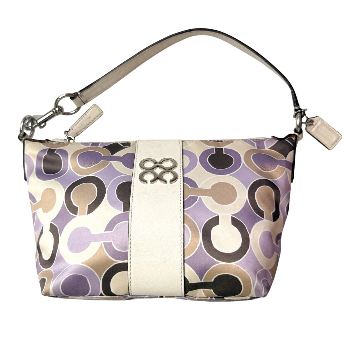 Coach | Bags | Coach 3582 Purple Op Art Kisslock Satchel Y2k Rare 