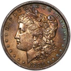 1886-P Morgan Silver Dollar $1 Philadelphia Almost Uncirculated AU+ Crazy Tone