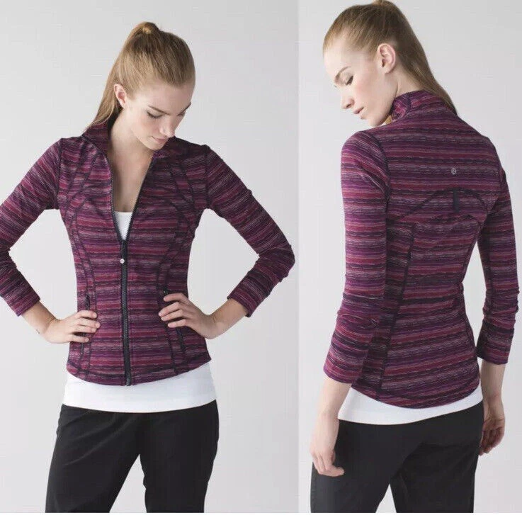 Lululemon Purple Striped Activewear Jackets for Women | Updated