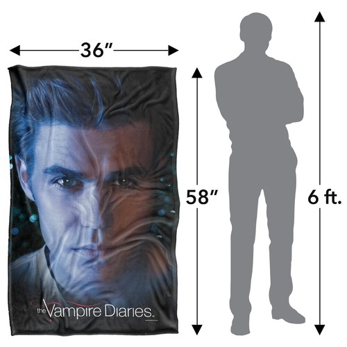 Vampire Diaries Stefan Eyes Silky Touch Super Soft Throw Blanket - Picture 6 of 8
