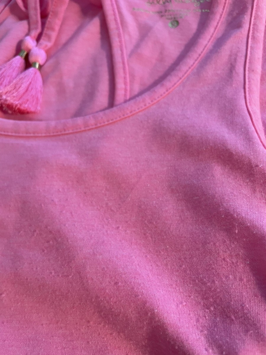 Top Sans Manches Lilly Pulitzer Rose - Dos Noué Avec Trou - Taille S, Occasion TBE