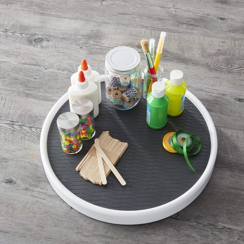 Pro Non-Skid Pantry Cabinet Lazy Susan Turntable, 15-Inch, Charcoal - Picture 3 of 6